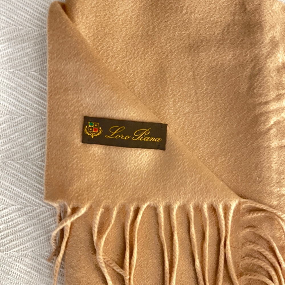 Loro Piana Cashmere Scarf Camel Like New!!